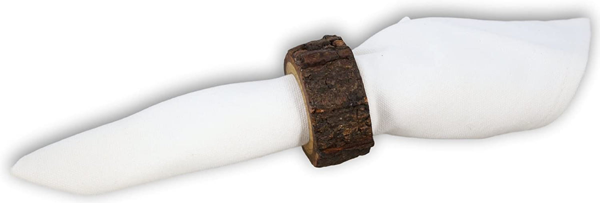 Handcrafted Wooden Napkin Rings Set of 6